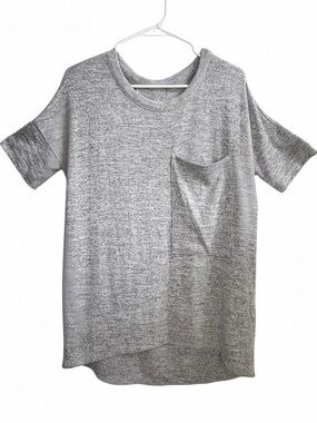 rag & bone/JEAN Marled Pocket Tee Gray Size Small